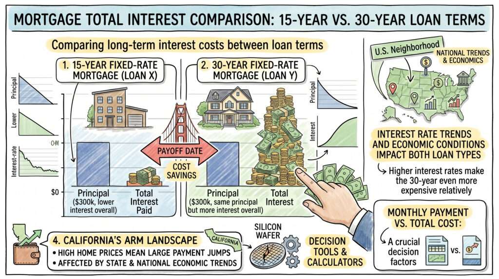 Why Cheap Loans Can Be Expensive 1 15-year vs 30-year mortgage total interest comparison